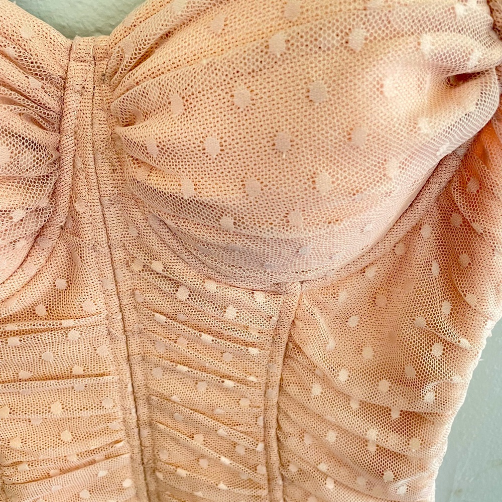 Haute Monde Baby Pink polka dot mini dress - Picture 2 of 7